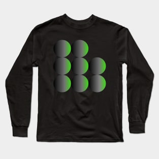 Green Gradient Spheres Long Sleeve T-Shirt